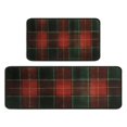 thumbnail image 2 of Kitchen Rug Set of 2 Absobent Christmas Kitchen Mats for Floor,Merry Christmas Red Green Buffalo Plaid Kitchen Floor Mats for Bathroom,Room Outdoor (47x17+30x17 Inches), 2 of 7
