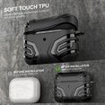thumbnail image 3 of ZHAOCHENG Funda para Airpods Pro/Pro2 Generation (negro), funda rígida a prueba de golpes soporta carga inalámbrica, compatible con funda de carga AirPods Pro 2 Generation, 3 of 4