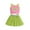 Pink, variant on TAIAOJING Toddler Girls Color Block Letter Print Tank Tops & Denim Skirt Set Summer Casual Outfits Sets Classic 1-2Y