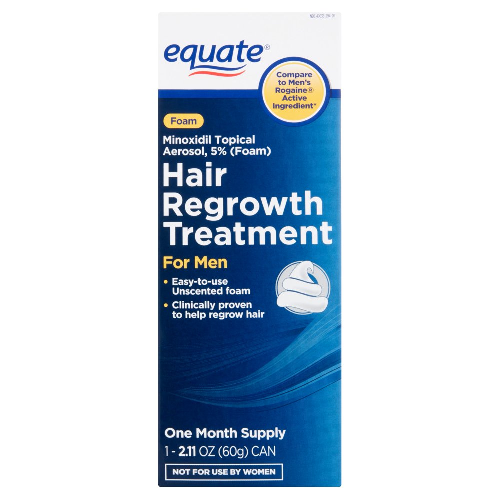 Equate 2.11 Oz. Men's Minoxidil Foam Hair Regrowth Treatment ( One