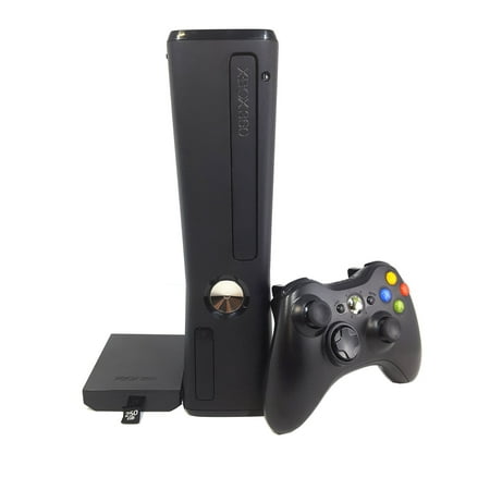 Restored Microsoft Xbox 360 Slim 250GB Video Game Console Black Controller HDMI (Refurbished)