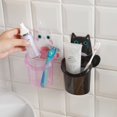 thumbnail image 3 of Soporte para cepillo de dientes con forma de gato de dibujos animados, estante de almacenamiento para baño (2 piezas), 3 of 4