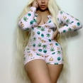 thumbnail image 1 of New Long Sleeve Women Pajamas Onesie for Adults Sleepwear Pijama Sexy Mujer Onsies Bodysuits Christmas Women's Home Clothes, 1 of 3