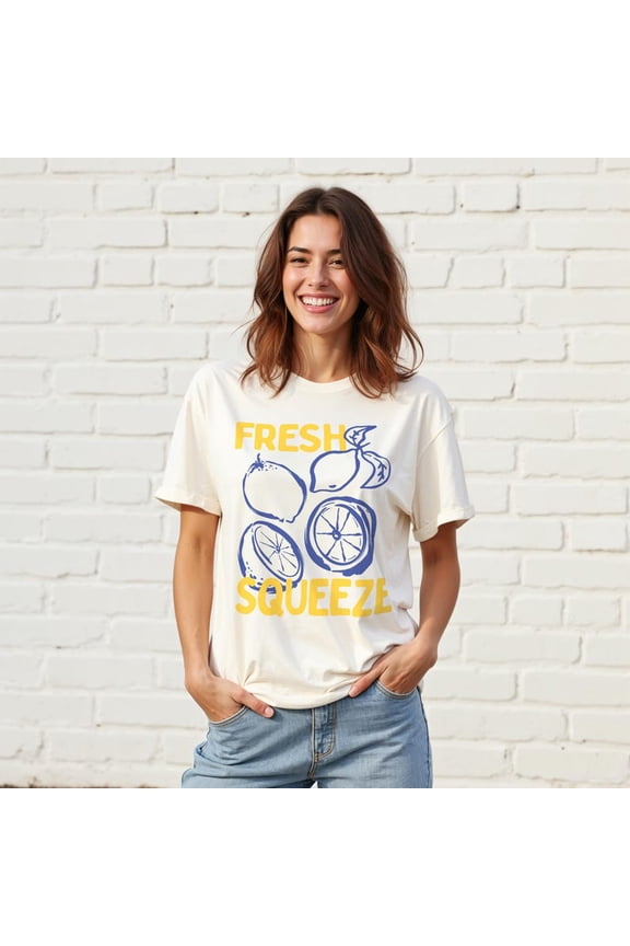 Funny Lemon Shirt, Fresh Squeezed Lemonade Graphic Tee, Make Lemonade Foodie Shirt, Cute Summer Citrus T-Shirt Gift Idea TH1406B14