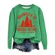 thumbnail image 3 of Gibobby Sudaderas para mujer Sudadera con cuello redondo y estampado de Navidad para mujer, amisetas informales de manga larga para entrenamiento(Verde,CH), 3 of 4