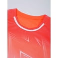 thumbnail image 4 of vastwit Kids Boys Goalie Shirt Gradient Soccer Jersey Sport T-shirts Quick-Drying Workout Training Orange 3XS, 4 of 7