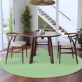 thumbnail image 4 of Light Green Round Rugs 5ft, Farmhouse Solid Green Color Modern Art Non Slip Washable Rug Runner, Low Pile Indoor Floor Carpet Mat Bathroom Rugs for Living Room, Bedroom, Kids Room, 4 of 9