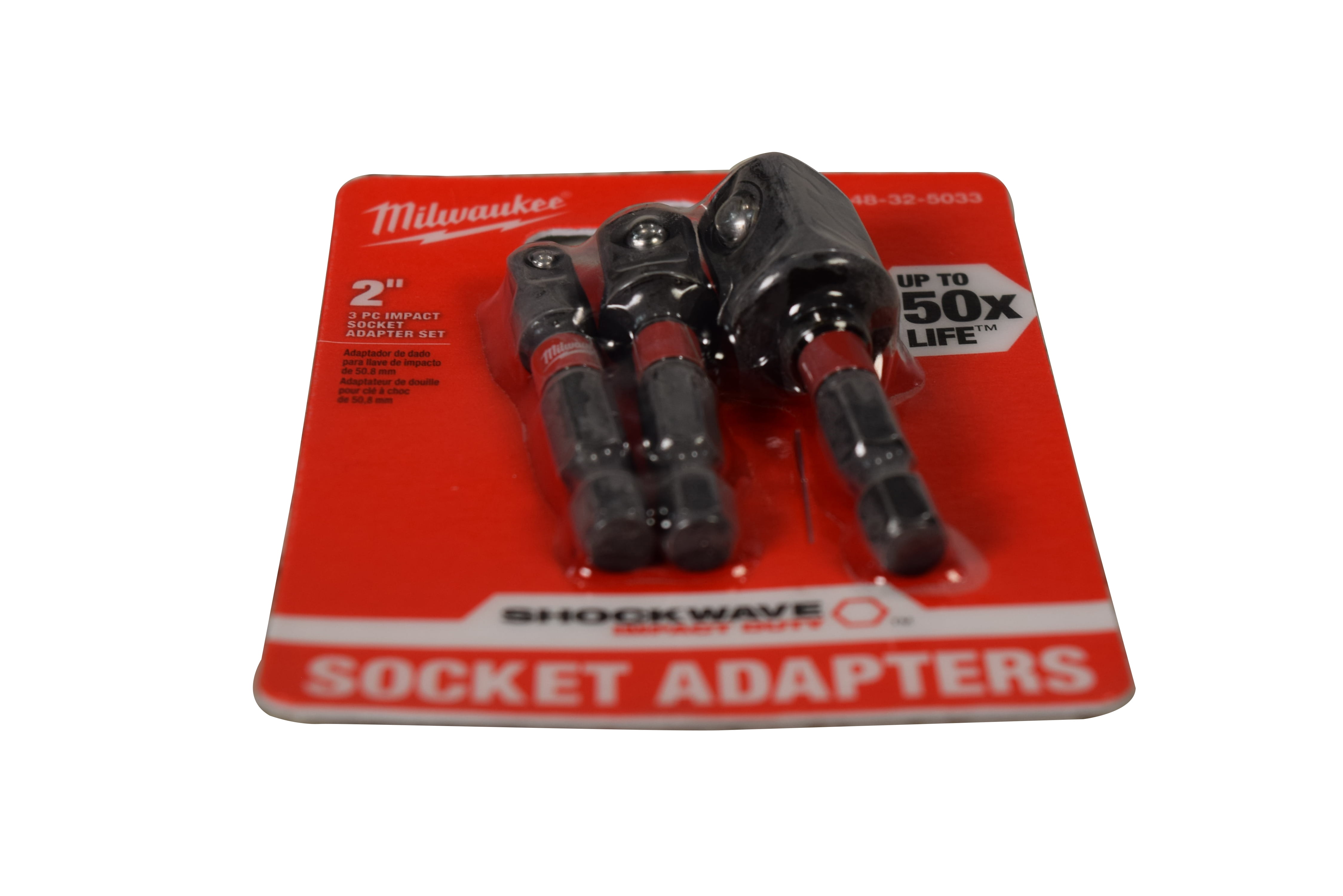 Milwaukee 48-32-5033 3-Piece Impact Hex Shank Socket Adapter Set (3 Pack)