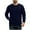 Navy, variant on VBTAPA Crewneck Sweatshirt for Men Long Sleeve Cotton Blend Pullover Sweatshirts Casual Stylish Tops Wine L