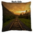 thumbnail image 2 of PKQWTM Evening vivid sunset railroad tracks Reversible Mermaid Cushion Cover Home Decor Sequin Pillow Case Size 16x16 inches, 2 of 2