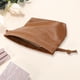 thumbnail image 2 of 1 Pc Bolsa de Cosméticos Portátil con Cierre de Cuerda para Vacaciones y Viajes de Negocios PU Marrón, 2 of 3