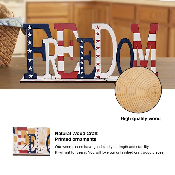 Decoración patriótica del Día de la Independenciacentro de mesa de placa (libertad) Ndcxsfigh Para estrenar