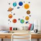 thumbnail image 1 of Cartoon Cute Universe Planet Wall Decals Meteorite Rocket Wall Stickers, Children Kids Baby Home Room Nursery DIY Decorative Adhesive Art Wall Mural, 1 of 4