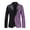 Purple, variant on Blazer for Men Classic Turndown Collar Single Button Suit Jacket Lightweight Long Sleeve Mens Blazer Jacket Unique Patchwork Coat Stylish Wave Glitter Shiny Banquet Party Jacket 2XL