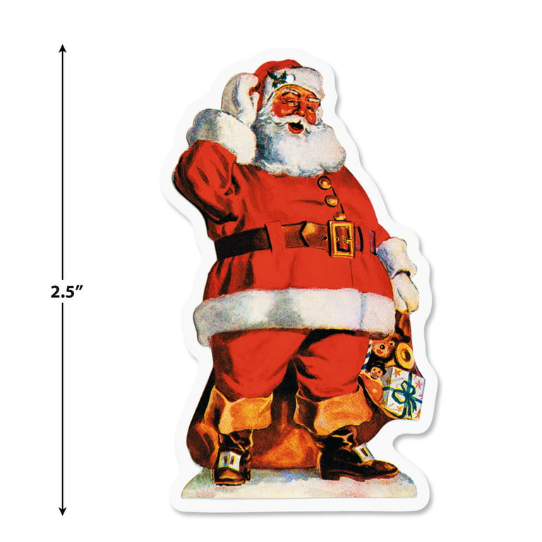 Santa Stickers For Envelopes Waterproof Christmas Foam Decals
