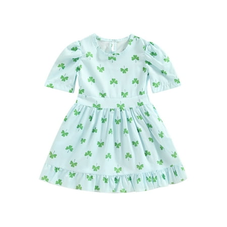 

Girl s St Patrick s Day Dress Green Shamrock Dress for Baby Toddler and Little Girls