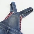thumbnail image 5 of KIDSCOOL SPACE Baby Girl Ripped Denim Shortall Overalls Workwear Female, 6-12 Months, 5 of 8