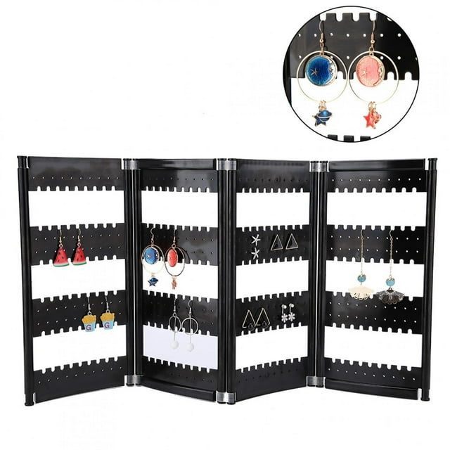 Display Stand, Jewelry Holder, Earring Holder 4-Panel Earrings Display Stand For Earrings For Bracelets