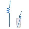 thumbnail image 2 of Reusable Plastic Straws, Straws Reusable, 11.5inCurly Design, Straws Plastic, Reusable Straws Plastic, Drinking Straws, Plastic Straws, Reusable Drinking Accessories, Deep Blue,, 2 of 7