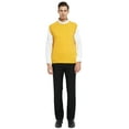 thumbnail image 4 of TOPTIE Gilet d'Affaires pour Hommes en Coton Jaune m, 4 of 7