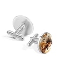 thumbnail image 3 of Horse Silver Jewelry Men Cufflinks Set Suitable for Formal Attire Made of Stainless Steel for Business Meetings or Weddings, 3 of 6