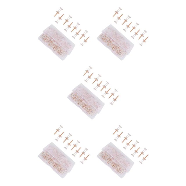 Seitruly 60 Pieces Transparent Rose Gold Push Wall Studs Flat-headed Pins Calendar Map Photo Projects Office Craft Pin Tacks Home Type2 NO2