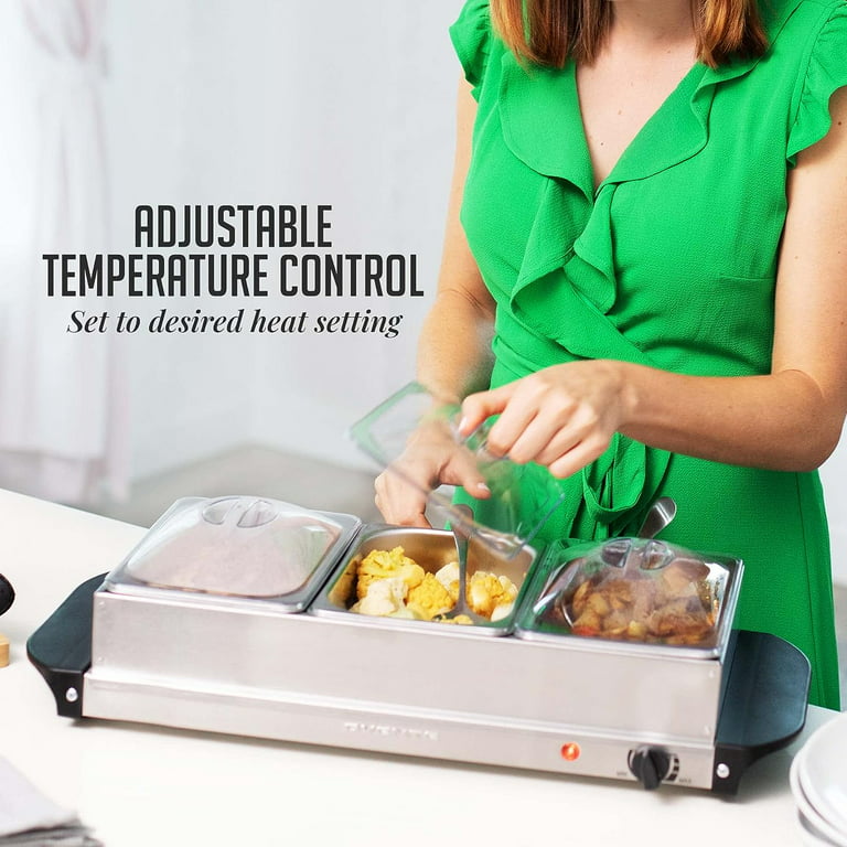 OVENTE Electric Buffet Server & Food Warmer, Temperature Control