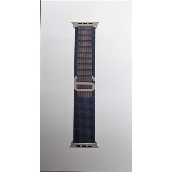Genuine Apple Watch Band Alpine Loop (49mm) Blue - Medium (Fits 145mm - 190mm)