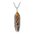 thumbnail image 2 of Necklaces for Women Men 2026 Fashion Wire Wrapped Hexagonal Natural Stone Pendant Necklace Jewelry Gift, 2 of 9