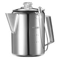 thumbnail image 2 of 1.2L 9 Cup Stainless Steel Percolator Coffee Pot Coffee Maker for Camping Home Kitchen, 2 of 7