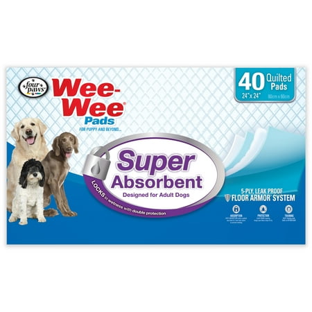 Four Paws Wee-Wee Super Absorbent Pads for Dogs 40 count