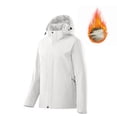 thumbnail image 3 of Sentmoon Running Jacket Plus Size Long Sleeve Womens Winter Coats with Hood Zipper Solid Color Windproof Waterproof Hoodie with Pockets Fall and Winter Active for Running and Hiking, 3 of 8