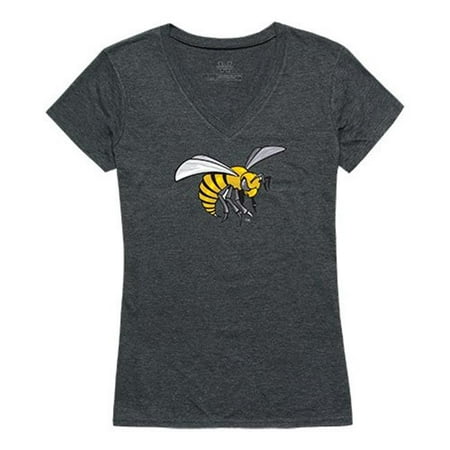Alabama Charcoal - W Republic Apparel 521-102-E9C-04 Alabama State University Women Cinder Tee Shirt - Heather Charcoal, Extra Large