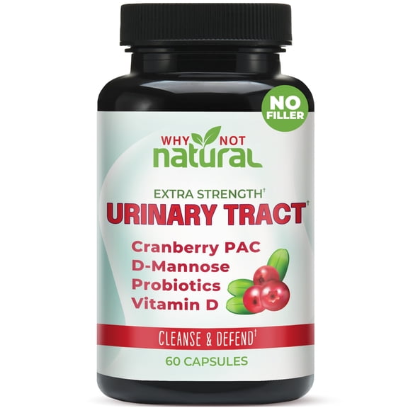5-in-1 UTI Pills with D Mannose, Cranberry PAC Extract, Probiotics and Vitamin C & D