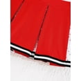 thumbnail image 6 of YEAHDOR Kids Girls Cheer Leader Dance Outfit Halloween Carnival Party Cheerleading Uniform Tank Top with Pleated Skirt Set Red 6, 6 of 7