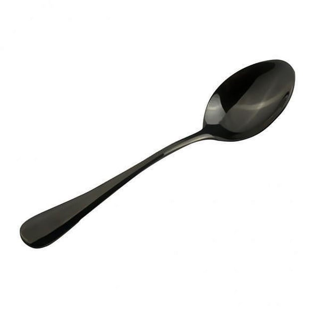 Abbracc 3x Stainless Steel Cutlery Table Dinner Soup Tea Spoon Tableware Black 3 Pcs
