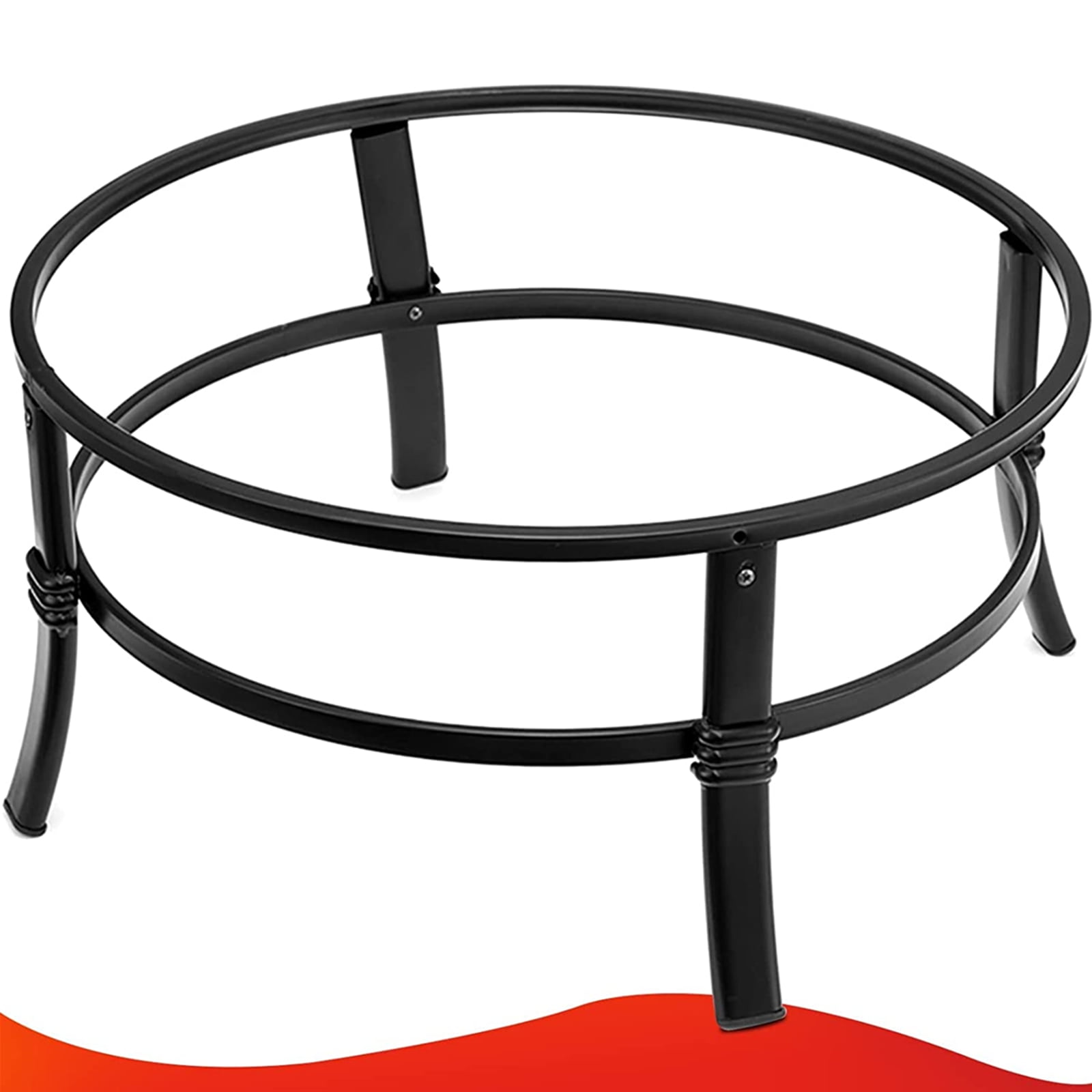 SinglyFire 26 inch Fire Pit for Outside Portable Fire Pits Outdoor Firepit Wood Burning Small Fire Pit Steel Bowl for Porch Camping Patio with Log Grate, Poker - 3