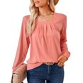 thumbnail image 1 of Camisa básica de cuello cuadrado para mujer, parte superior de color sólido, informal, holgada, traje de trabajo de oficina FLhrweasw Nuevo, 1 of 7