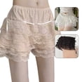 thumbnail image 2 of Yokua Women Ruffle Lace Safety Shorts Cute Bowknot Bloomers Solid Frilly Pettipants, 2 of 17