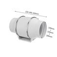 thumbnail image 4 of 4 Inch Exhaust Fan Wall Window Mountable Toilets Kitchen Bathroom Home Silent Inline Pipe Duct Fan Ventilate Air Cleaning ,Long Lasting, 4 of 6