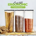 thumbnail image 3 of czcpp-Pack of 4 Cereal Containers Storage - Cereal Dispenser & Food Storage Containers for Pantry Organization and Storage -Food Dispensers for Kitchen Counter and Cookie Jars, 3 of 4