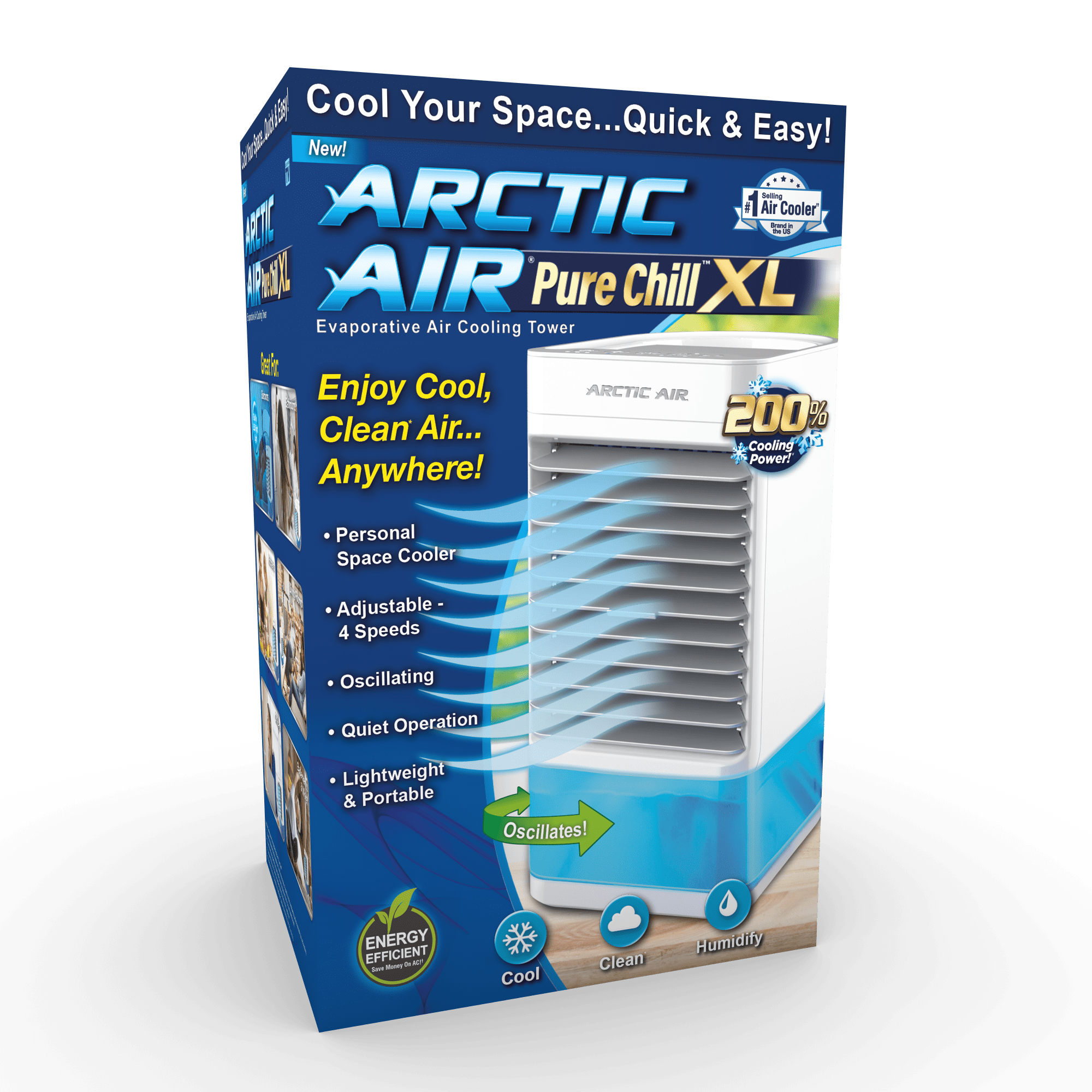 Arctic Air Pure Chill XL Evaporative Air Cooling Tower with 4 Quiet