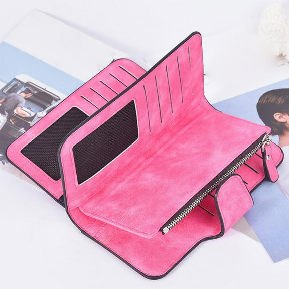 Clearance Luxurious Women's Wallet with RFID Blocking, Frosted Leather Design - Perfect for Everyday Use and Special Occasions