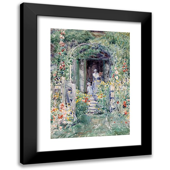 Childe Hassam 11x14 Black Modern Framed Museum Art Print Titled - The Garden in its Glory (1892)