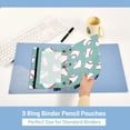 thumbnail image 5 of Baseball 2 Pack Pencil Pouch for 3 Ring Binder Smooth Zipper Folders with Pockets Clear Window Pencil Case, 5 of 6