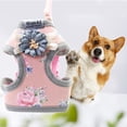 thumbnail image 6 of Breathable Puppy Harness Set with Flower Pattern Traction Rope Small Dog Vest Harnesses - Ideal for Pet Walking, 6 of 8