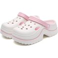 thumbnail image 4 of Women's Platform Clogs Gardener Shoes 2.5 Inches Heeled Mules Clog Slip On Slides Shoes Outdoor Slippers, 4 of 16