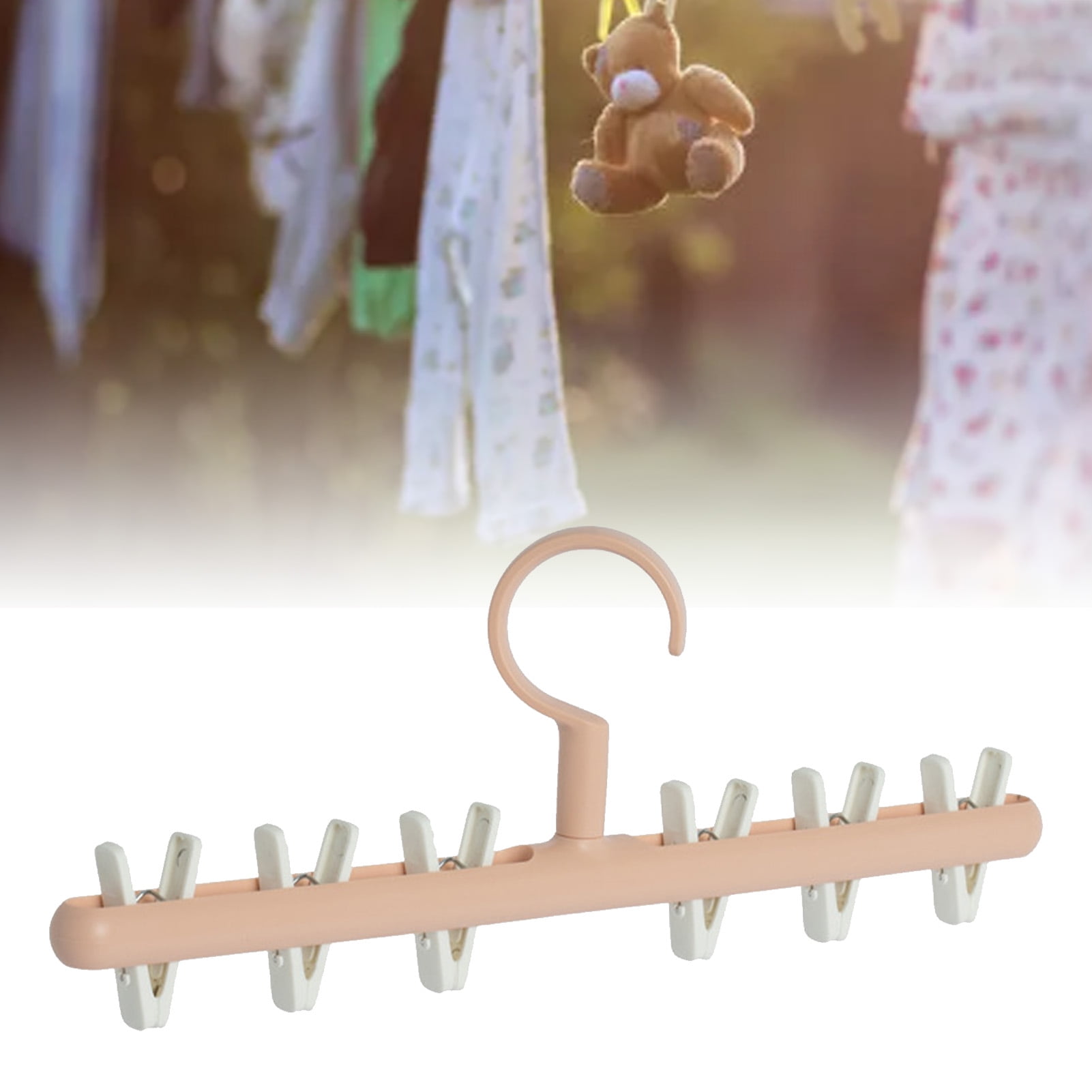 Percha Para Ropa Jadeshay Con Pinzas De Plástico Para Calcetines Tendedero Rendimiento Finamente Ajustado