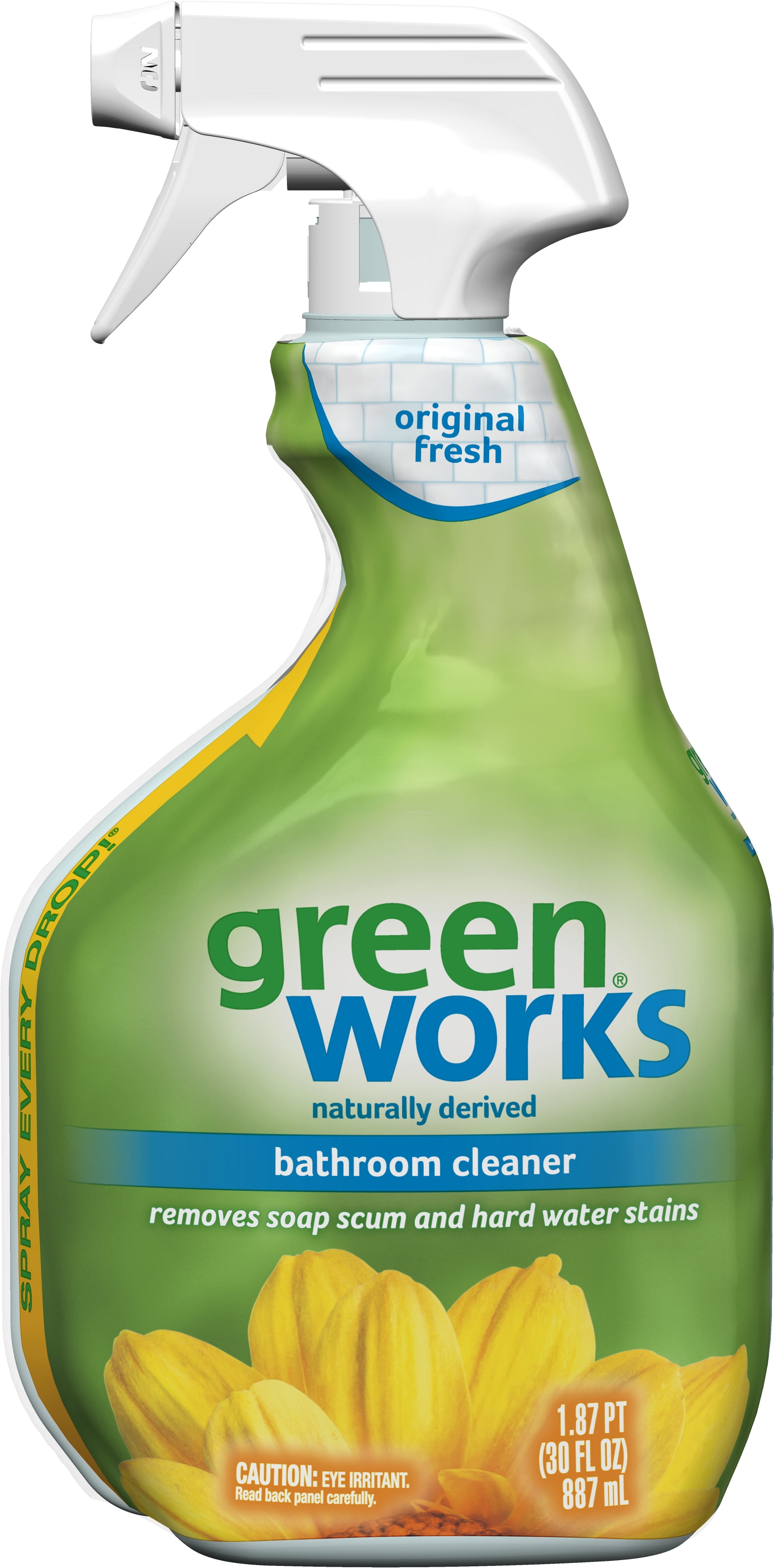 Green Works Bathroom Cleaner, Cleaning Spray Original Fresh, 30