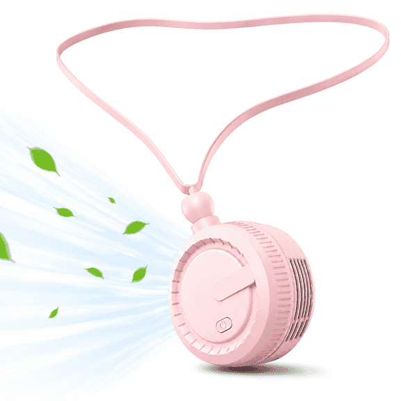 Portable Neck Fan, Adjustable Length, Hands Free 360° Cooling, 3 Speeds, USB Rechargeable, Lightweight